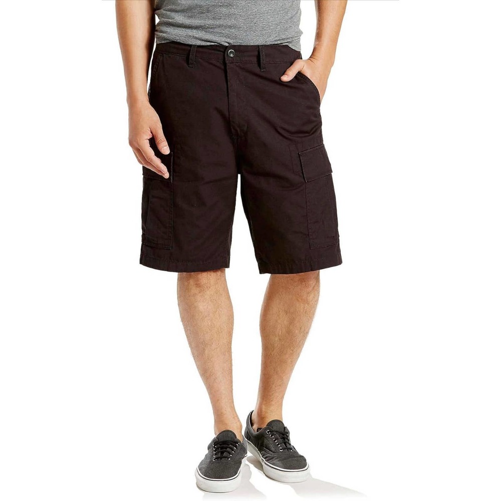 Levis Mens Sz29 Carrier Cargo Shorts Black Cotton Casual & Stylish Shorts NWT